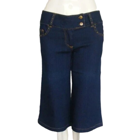 new F&F Capri Jeans, 3, Low Rise, Embroidered/Stud Pockets, Zipper, VINTAGE - Picture 1 of 14